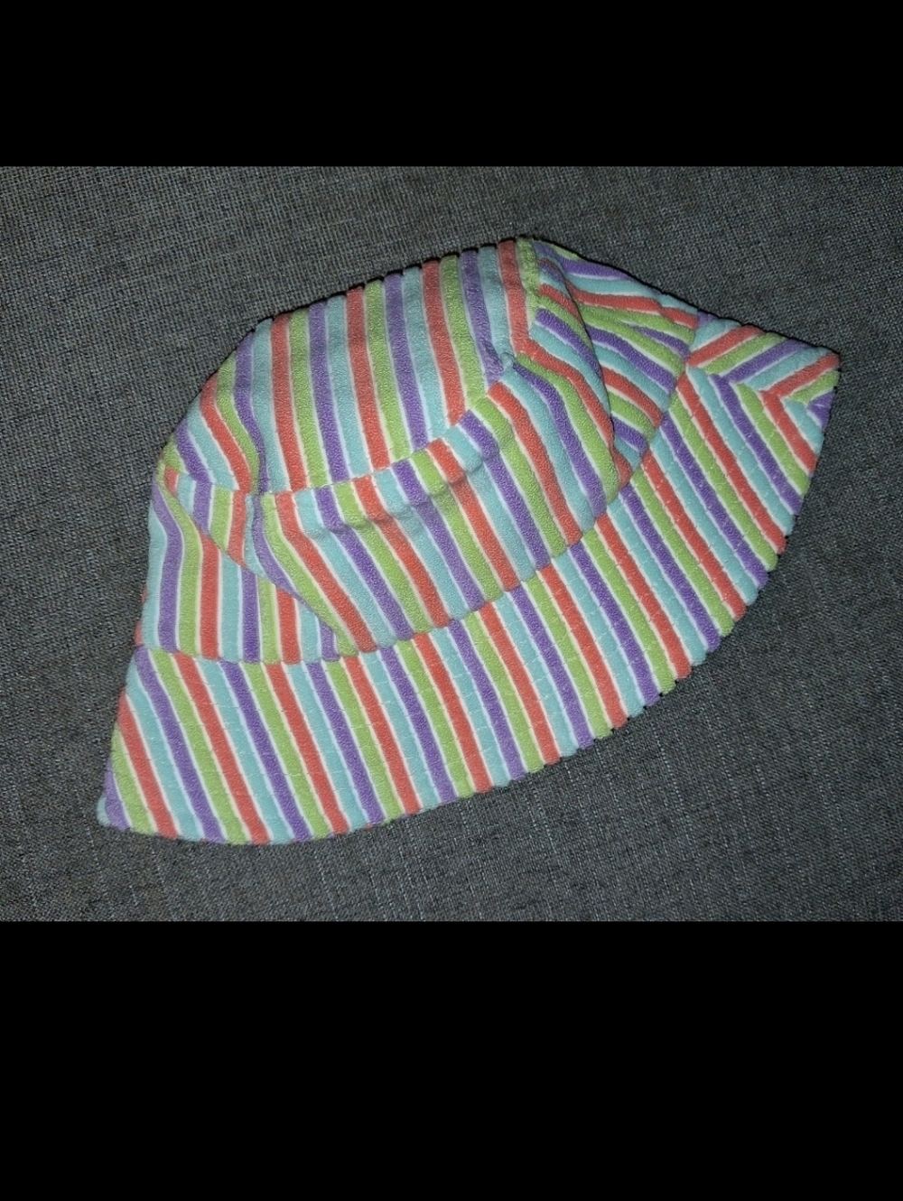 🆕 Aerie Striped Terry Cloth Bucket Hat Pastel Striped Corduroy Bucket Hat